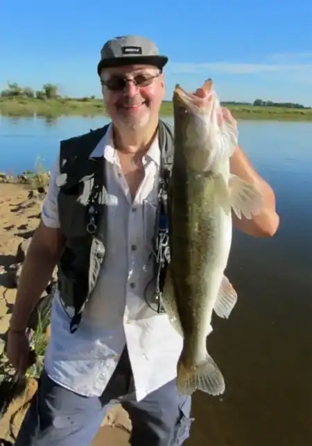 Knut mit Zander beim Zanderguiding an der Elbe ergebnis
